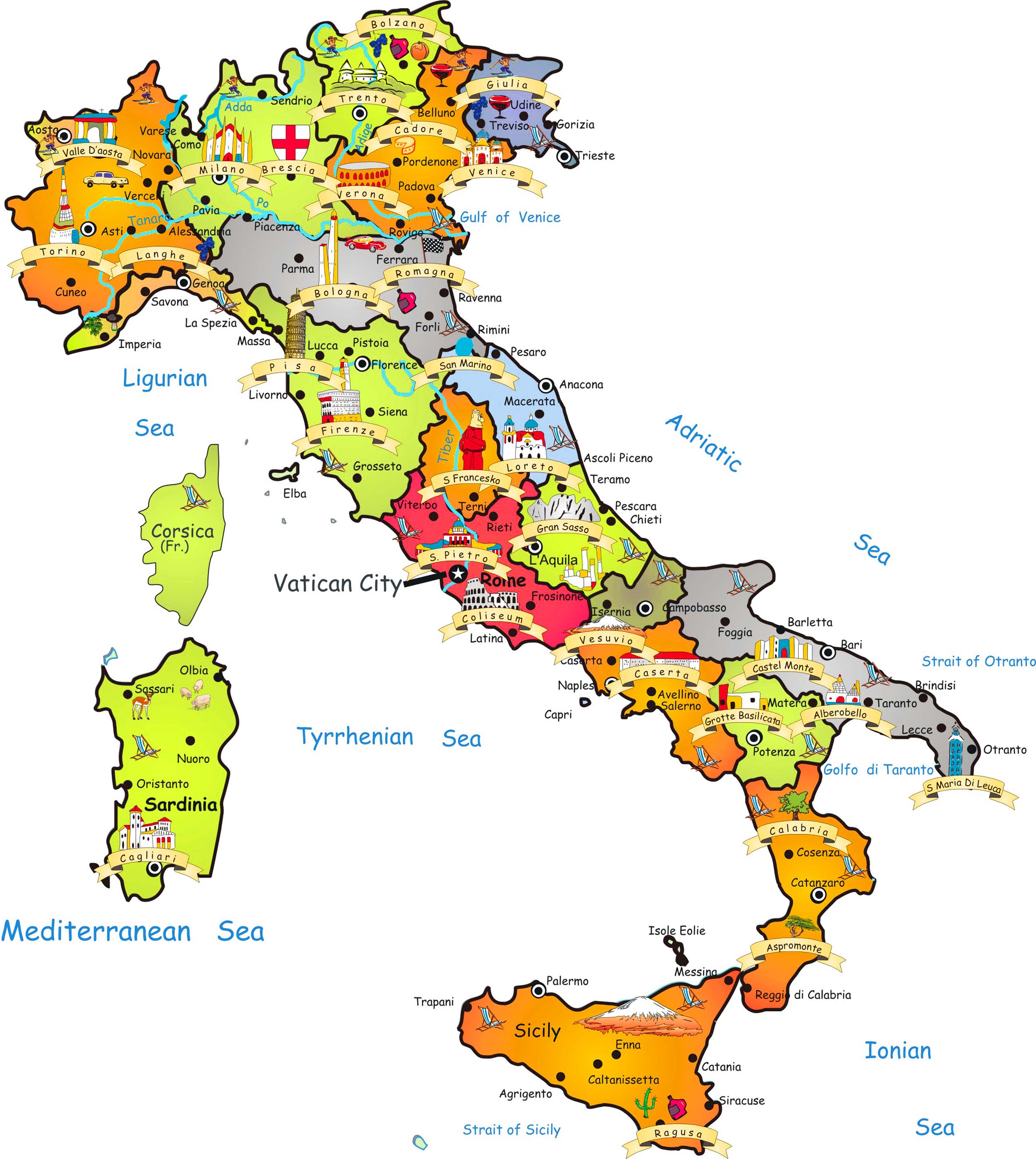 Lista 96+ Foto Map Of Italy With Cities And Towns Actualizar